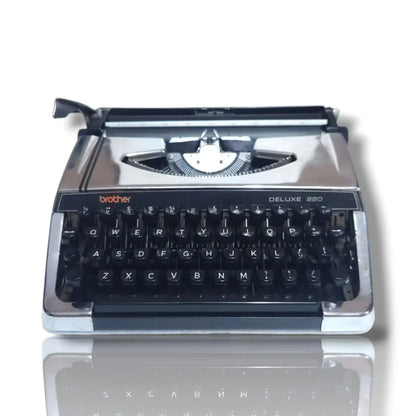 Brother 220 Deluxe Chrome Portable Typewriter