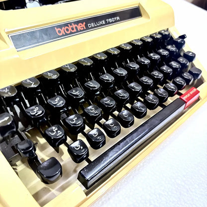 Brother 750TR Arabic manual typewriter with genuine Arabic character set, portable format and classic Brother design for collectors