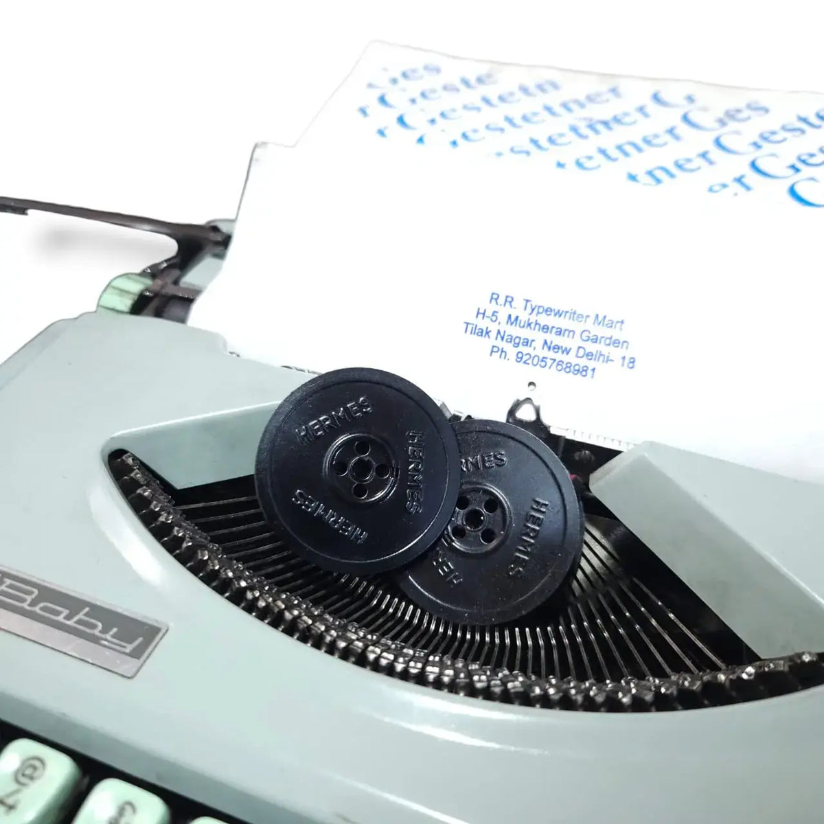 Hermes Baby Mint Green Typewriter