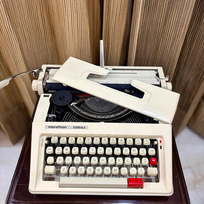 Marathon 2200 DLX vintage manual typewriter, brand new cream typing machine, RR Typewriter Mart Delhi India online
