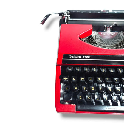 Silver Reed Cherry Red Typewriter