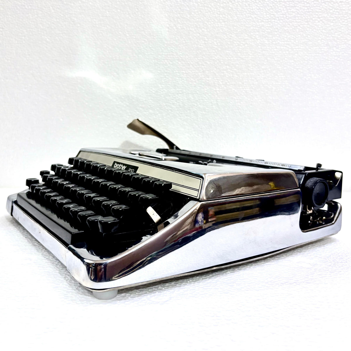 RR Typewriter Mart custom Brother 210 mirror chrome portable typewriter for collectors and writers in India