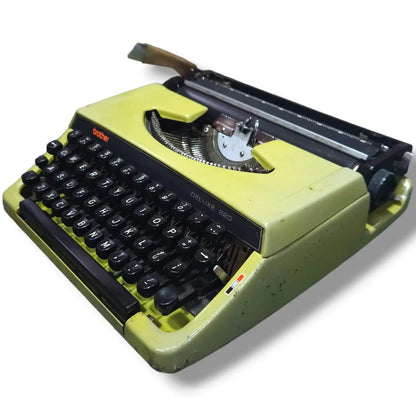 Brother Deluxe 220 Olive Typewriter