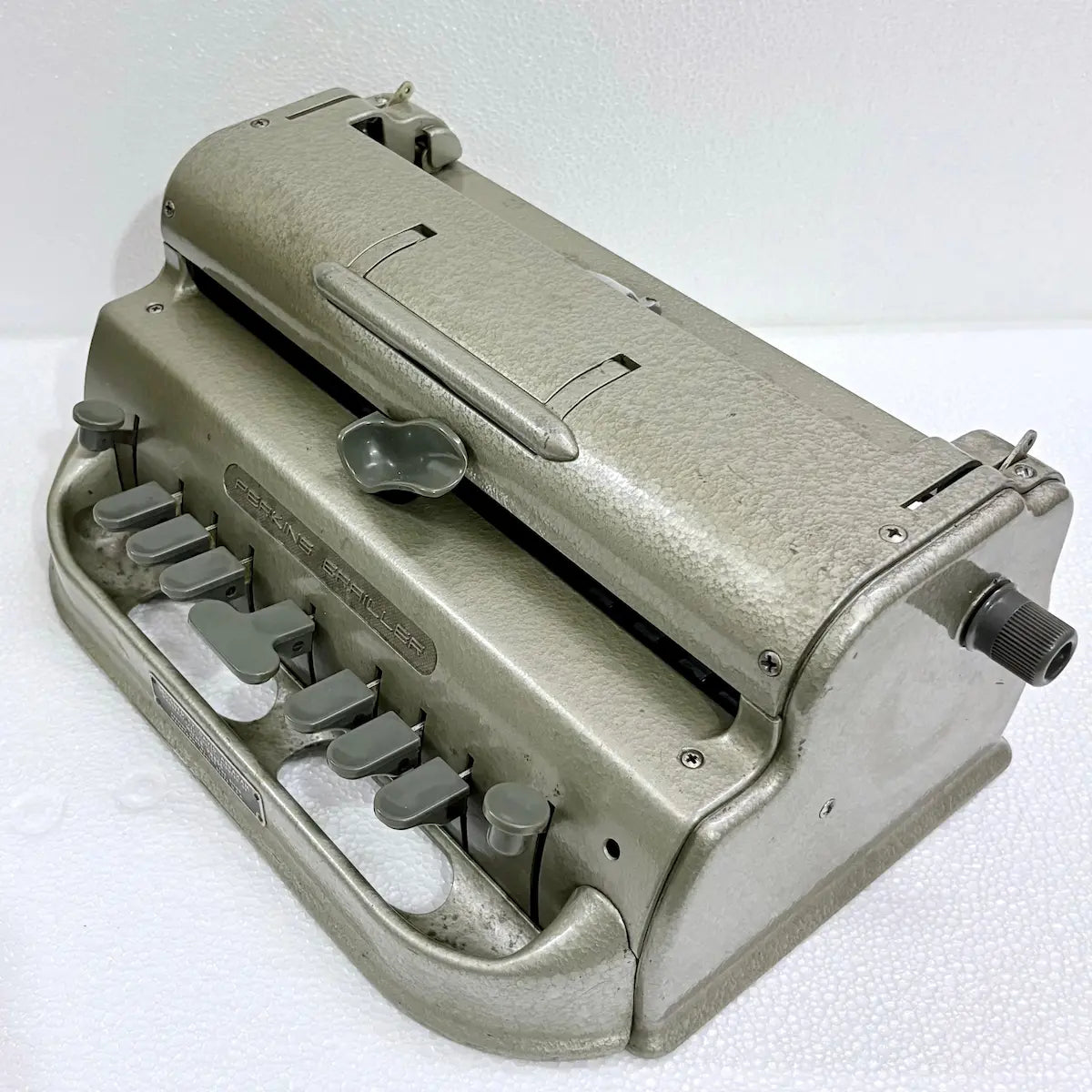 Perkins Braille Typewriter buy option for users and institutions seeking an original American import in mint condition from RR Typewriter Mart