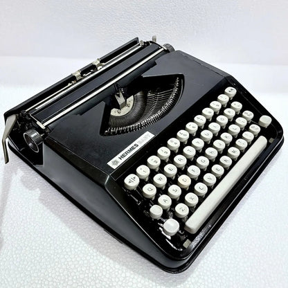 Hermes Baby Black Shadow vintage portable typing machine, classic manual typewriter, RR Typewriter Mart online
