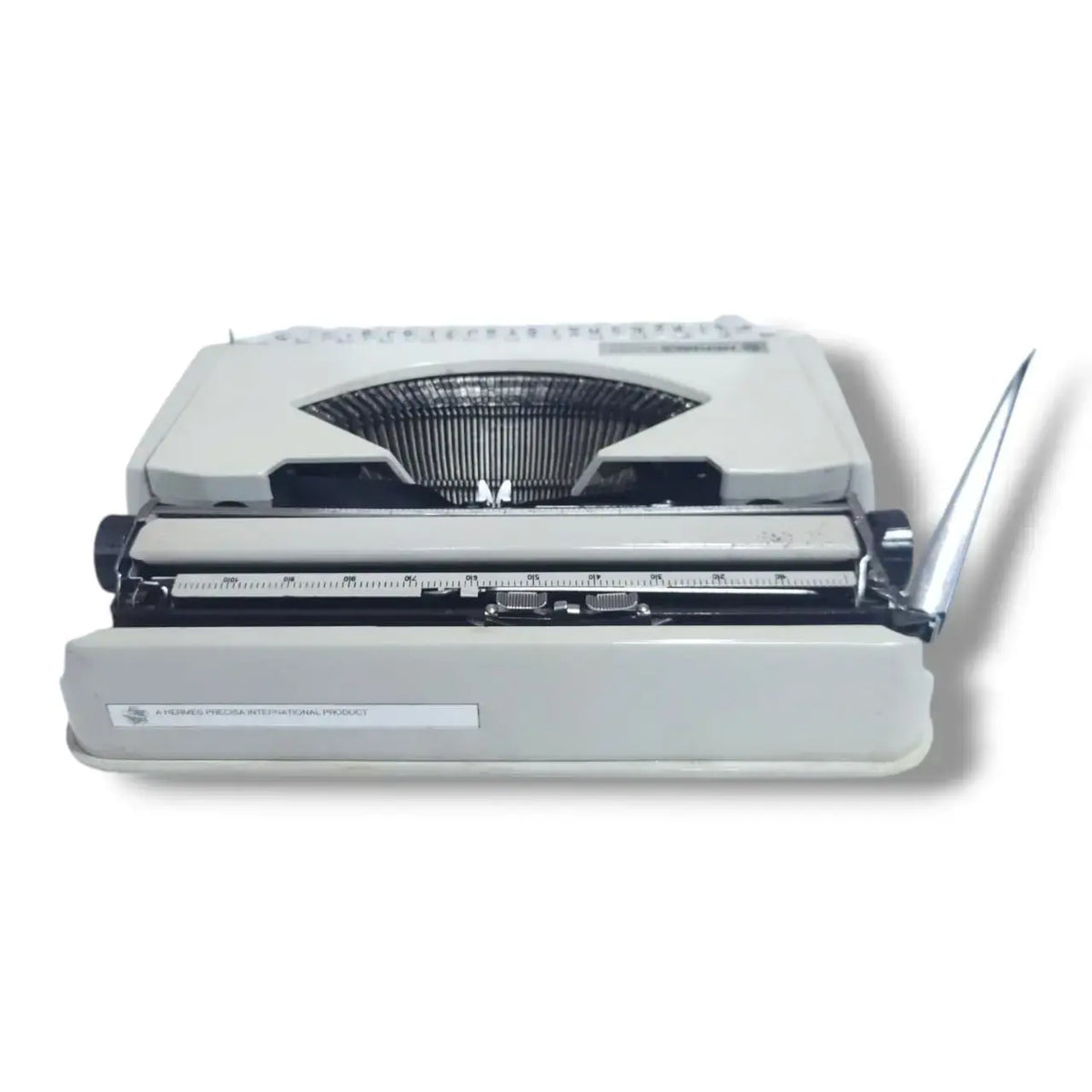 Back panel Hermes Typewriter portable typing machine, imported typewriter from RR Typewriter Mart