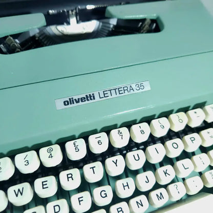 Olivetti Lettera 35 British Green Typewriter