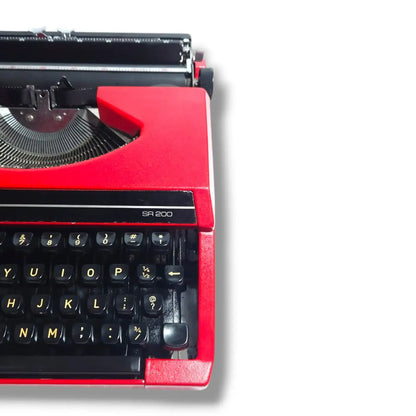 Silver Reed Cherry Red Typewriter
