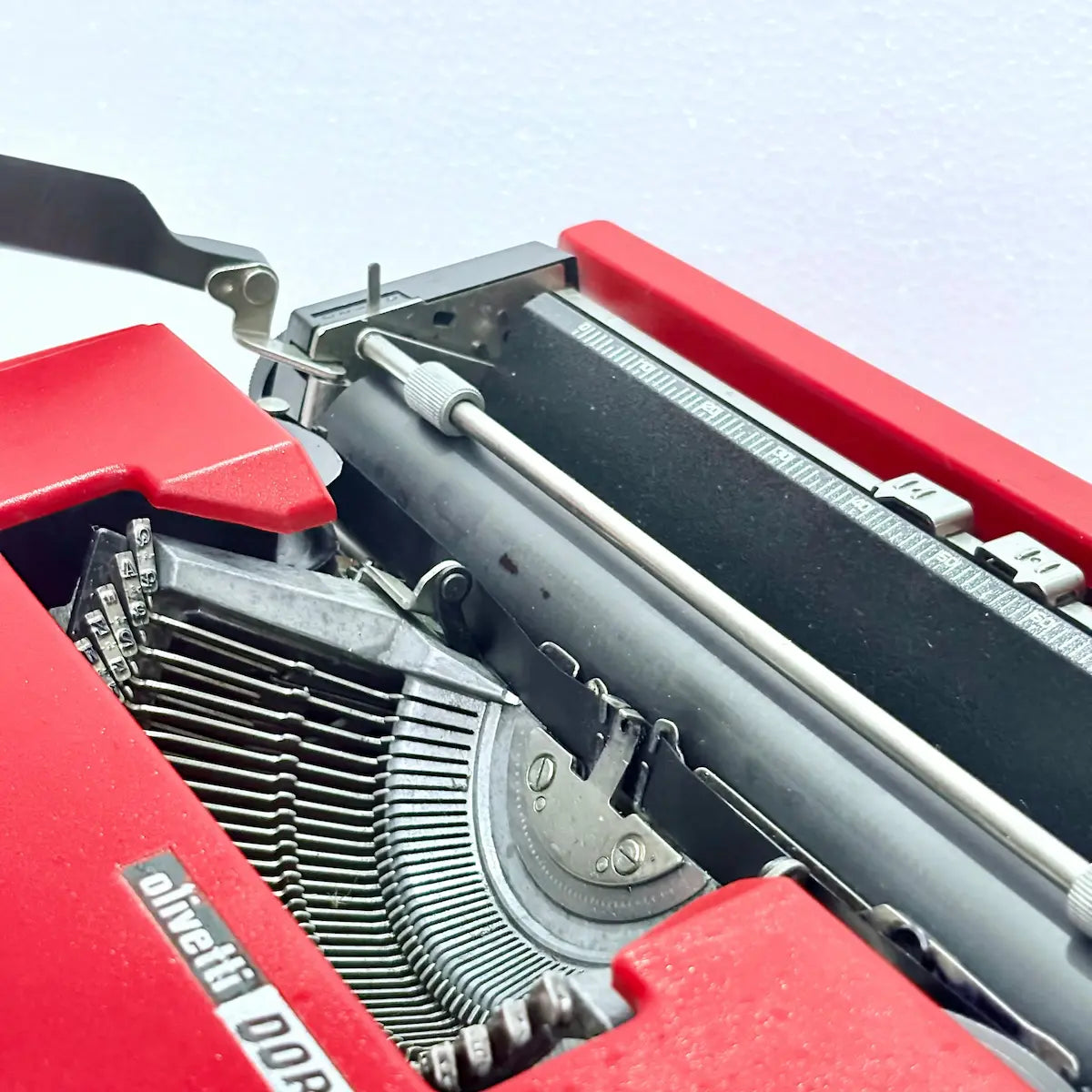 Olivetti Dora Carmine mechanical typewriter, red vintage Italian writing machine, RR Typewriter Mart India online
