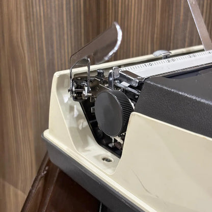 Rare Kovac M-101A Japanese typewriter in unused condition, combining classic mechanical design with original two tone colours | RR Typewriter Mart
