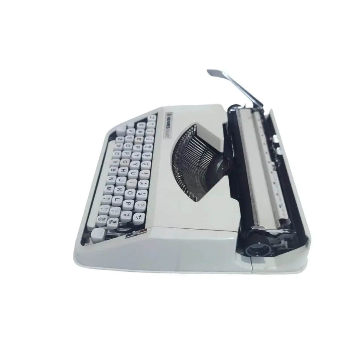 Minimal side profile Hermes Typewriter, Manual English Typewriter from RR Typewriter Mart store
