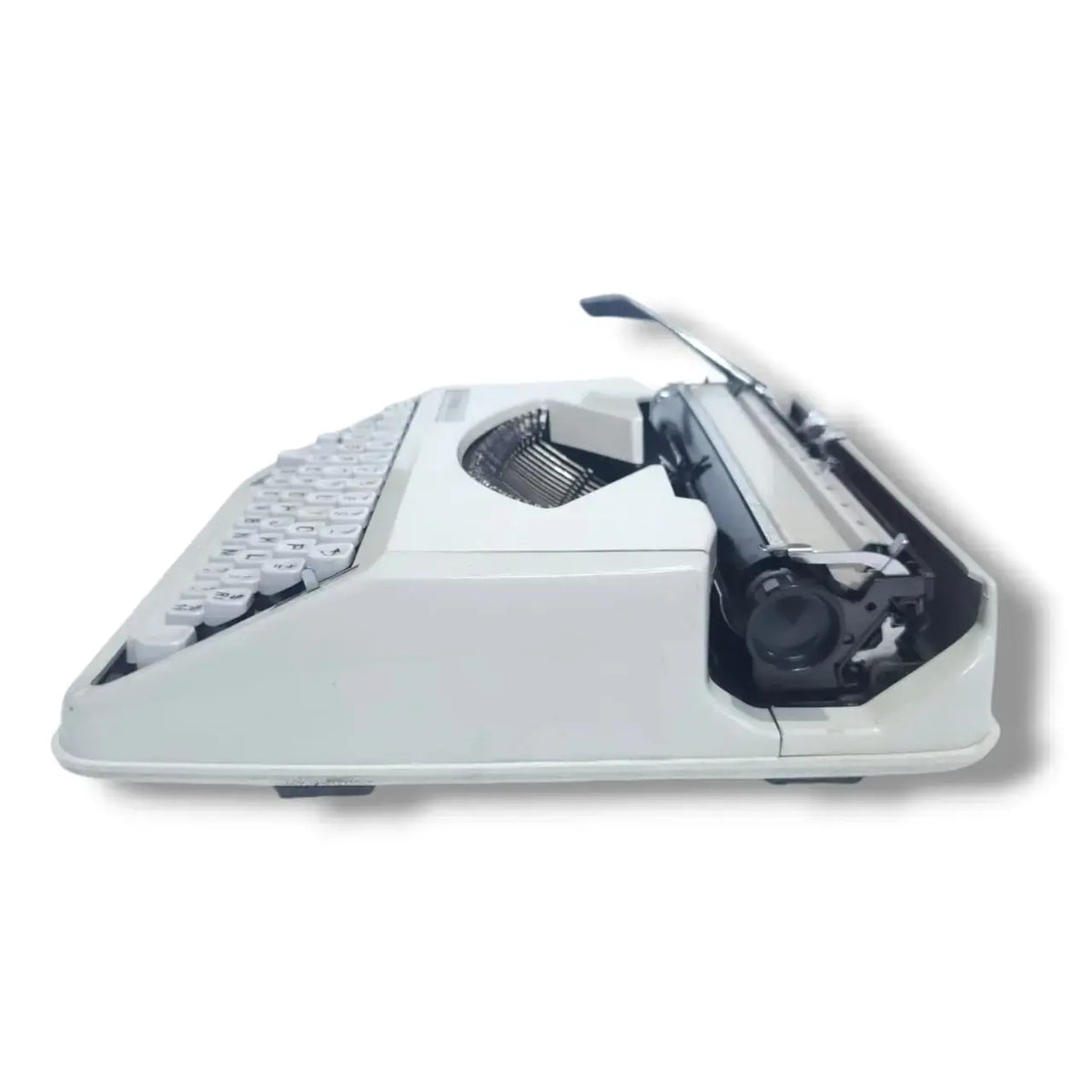 Elegant Hermes Baby typing machine in Arctic White, Buy Typewriter online from premium Typewriter shop