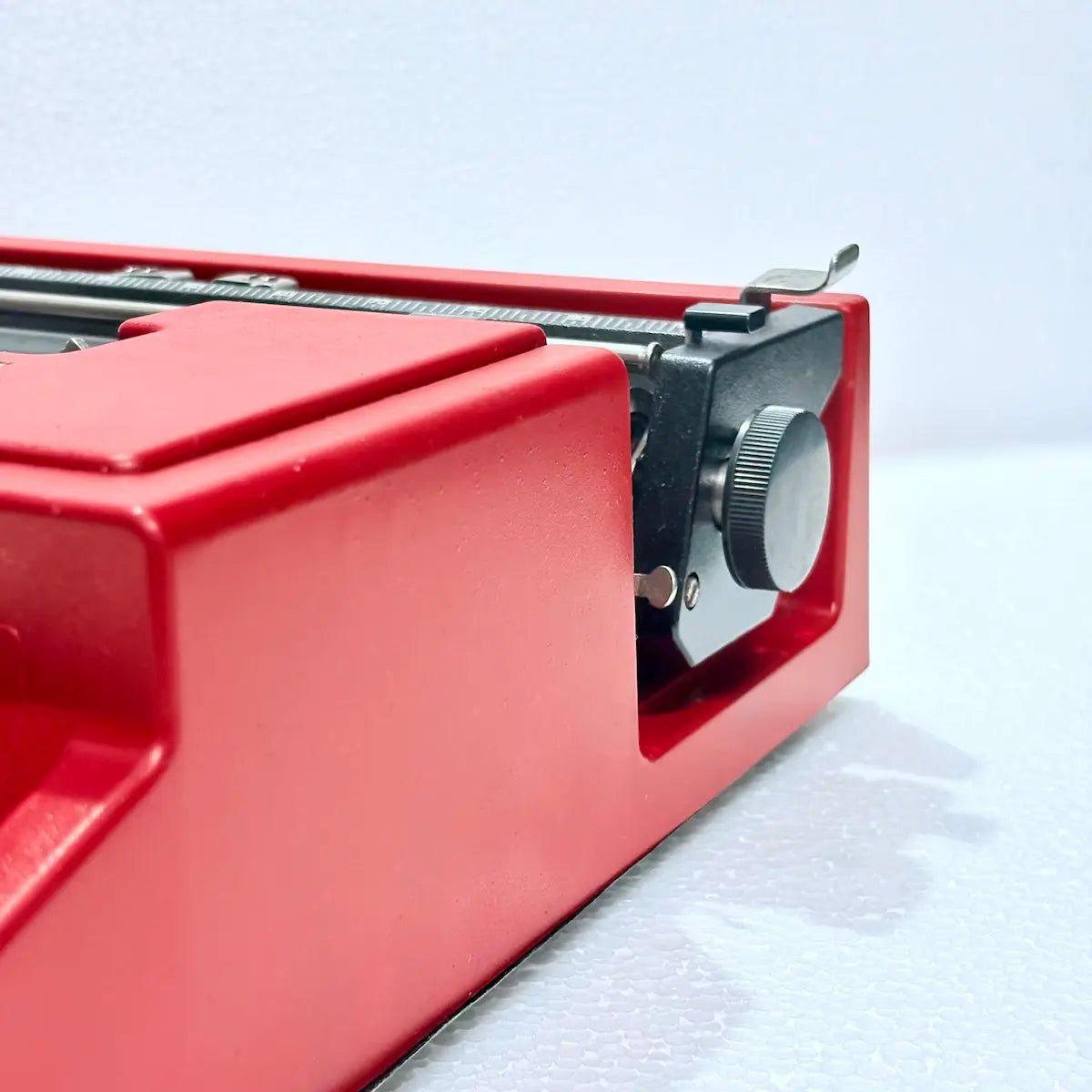 Olivetti Dora Carmine manual typewriter for sale, red vintage typing machine, RR Typewriter Mart India online