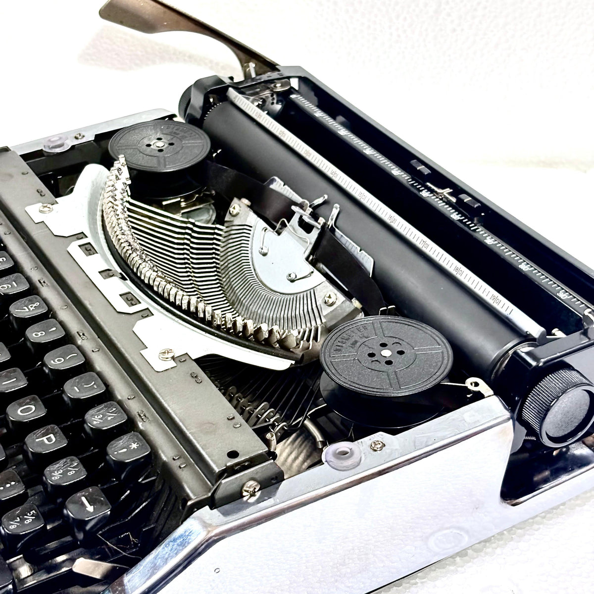 Custom Brother 210 mirror chrome typewriter restored for daily writing by RR Typewriter Mart in India