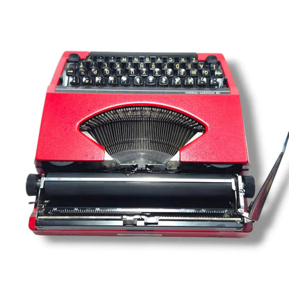 Silver Reed Cherry Red Typewriter