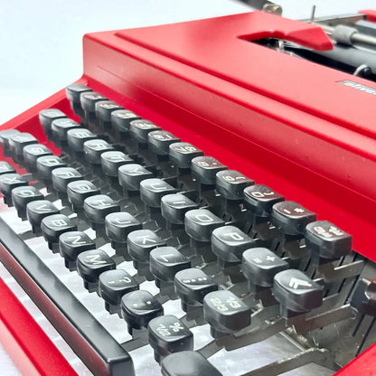 Buy Olivetti Dora Carmine red typewriter, vintage Italian manual machine, RR Typewriter Mart India online shop