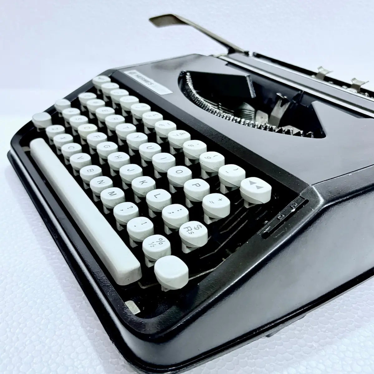 Vintage Black Shadow Hermes Baby typewriter, portable manual typing machine for writers, RR Typewriter Mart online