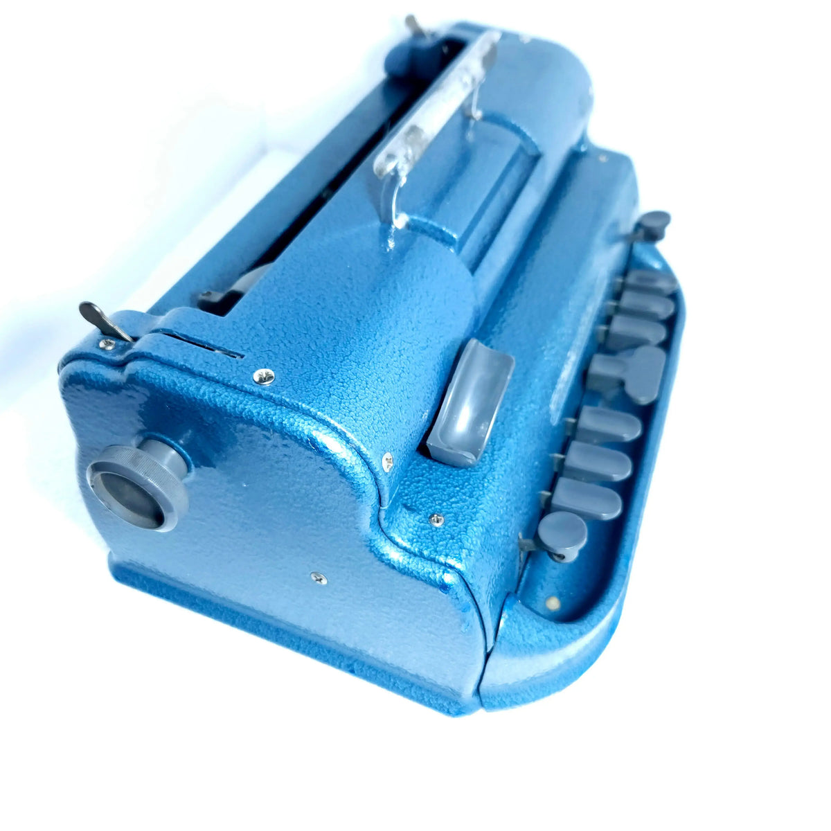 Blue Perkins Braille Manual Typewriter
