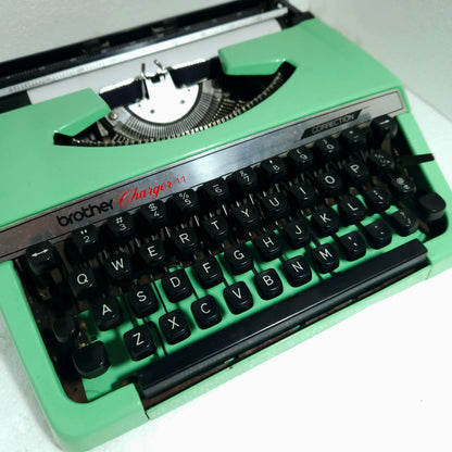 Brother Charger 11 Electric Green Typewriter