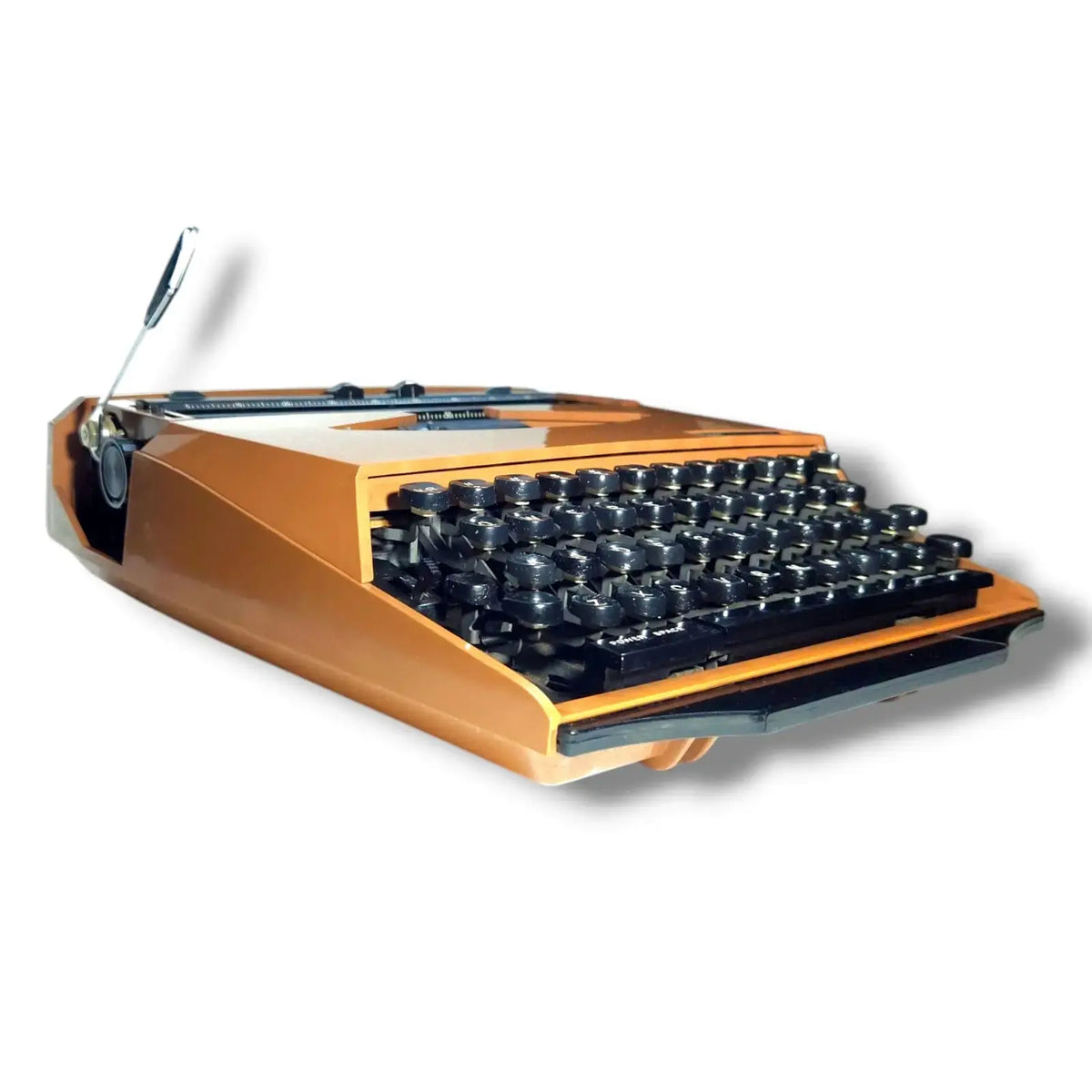 Smith Corona Super G typewriter detailed side angle imported typing machine for collectors