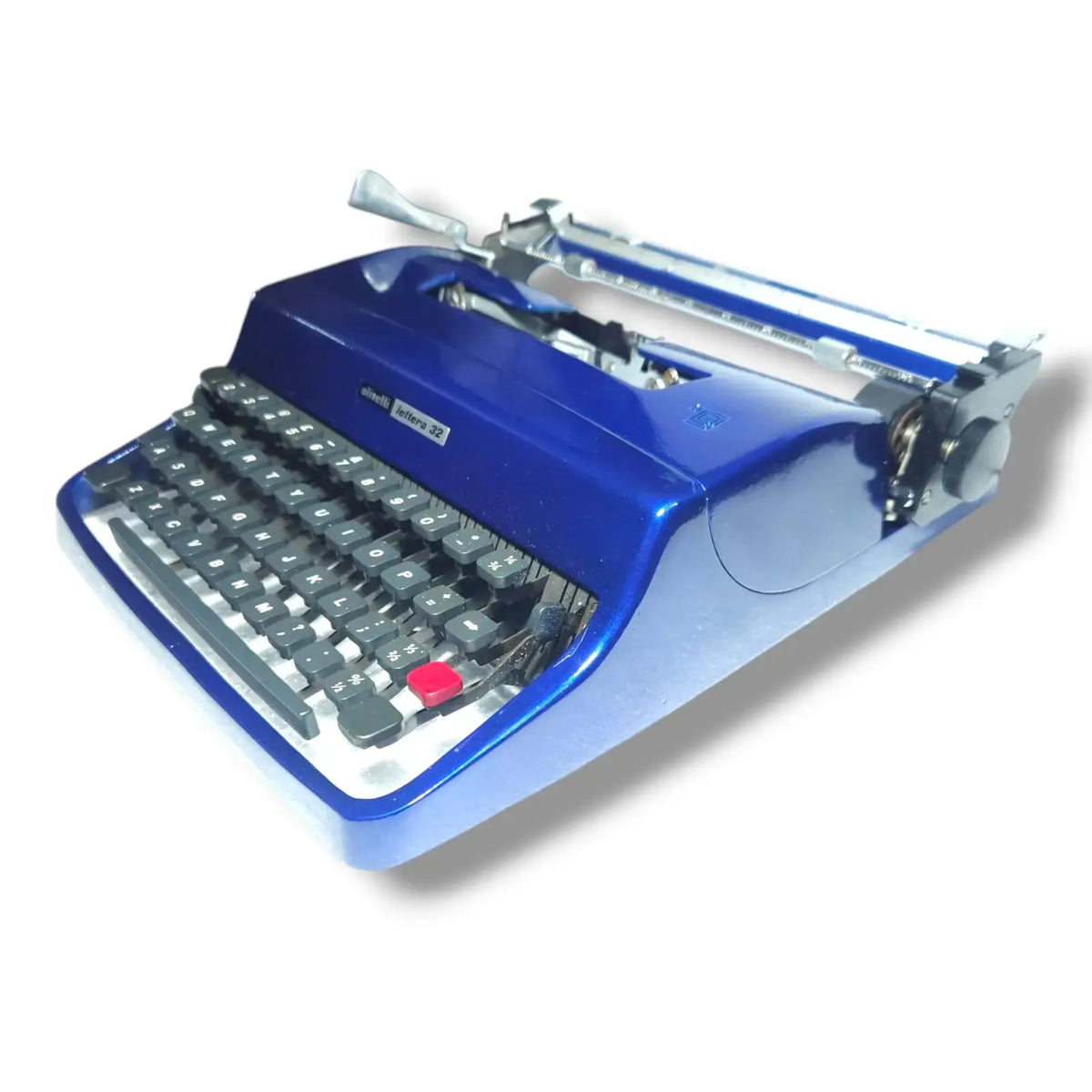 Olivetti Lettera 32 Lightening Blue Typewriter