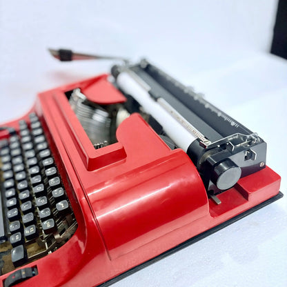 Remington Cosmic Red Travel Riter Typewriter