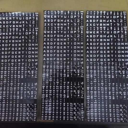Typewriter keytop sticker set with Tamil and English layout for manual typewriter – RR Typewriter Mart