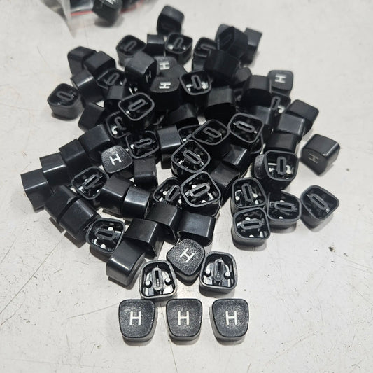 Black Godrej English H typewriter loose keytops for manual typewriter repair, restoration and typing machine spare parts