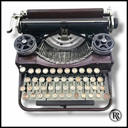 Antique Underwood Typewriter front view, American manual typing machine by RR Typewriter Mart, imported writer