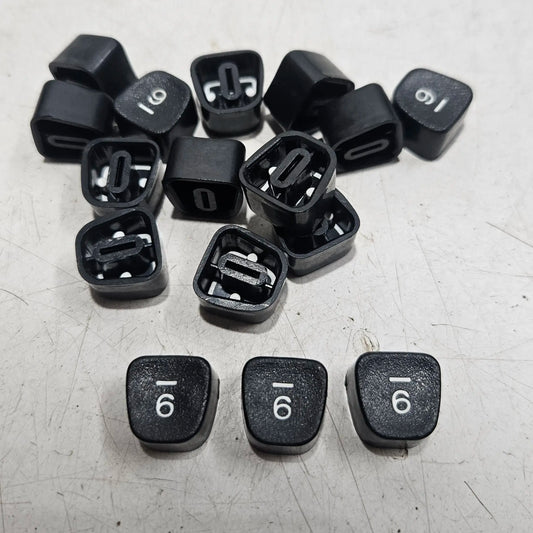 Black Godrej English 6 typewriter loose keytops for manual typewriter repair, restoration and typing machine spare parts