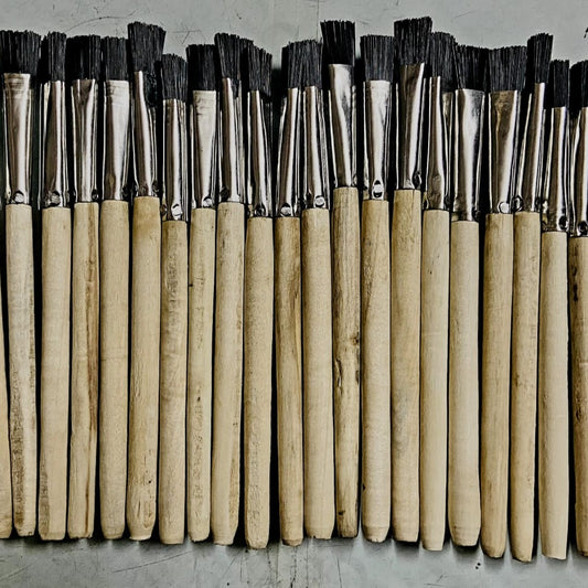 Packet of 24 Manual Typewriter cleaning brushes with wooden handles, Typewriter care parts by RR Typewriter Mart
