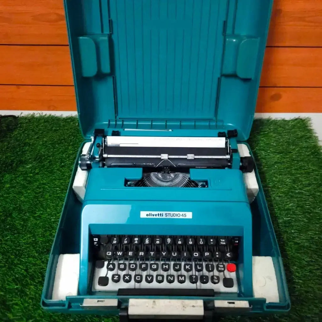 Olivetti Studio 45 Teal Green Typewriter Brand New with Original Box