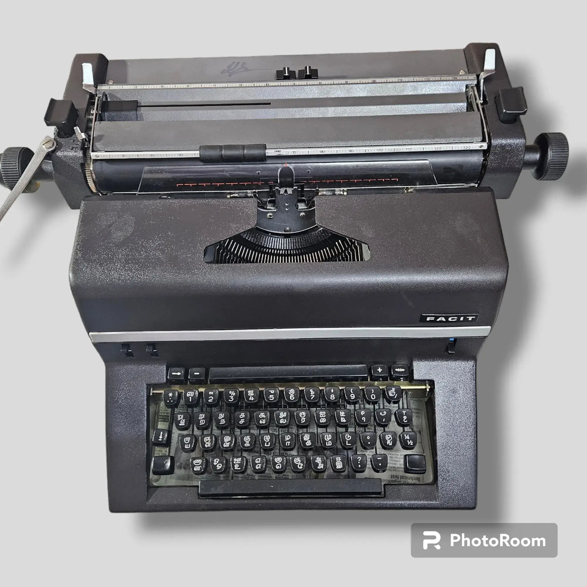 Facit 1740 Brief Tamil Typewriter front view with original Tamil keyboard, Manual Facit Typewriter by RR Typewriter Mart