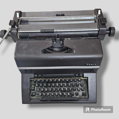 Facit 1740 Brief Tamil Typewriter front view with original Tamil keyboard, Manual Facit Typewriter by RR Typewriter Mart