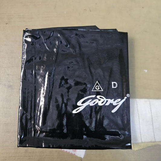 Folded black rexine policy typewriter dust cover for Godrej, Facit and Remington typing machines