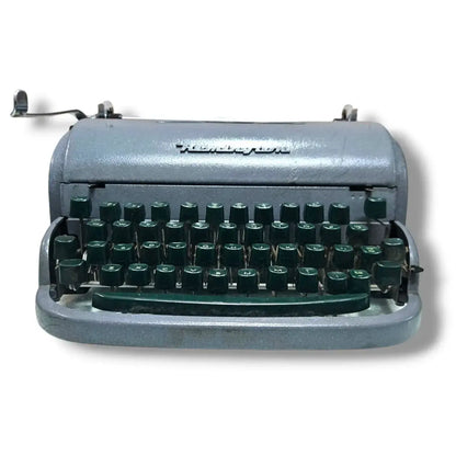 Remington Personal Writer portable manual English typewriter front view by RR Typewriter Mart, imported typewriter shop