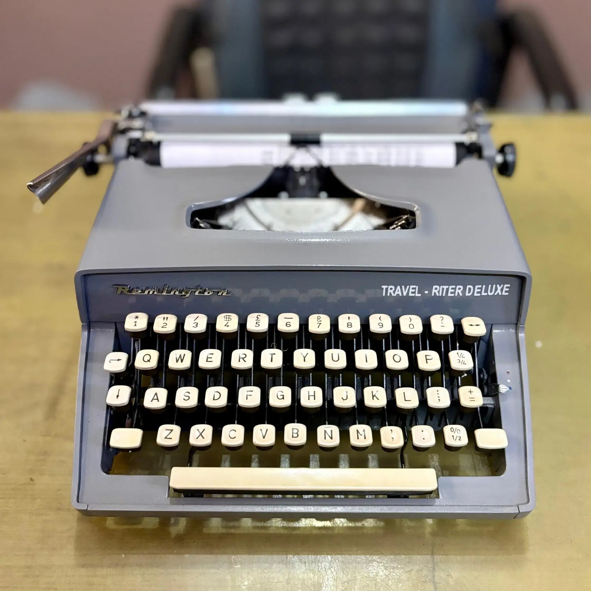 Fully restored Remington Monarch Typewriter, vintage manual writing machine by RR Typewriter Mart.