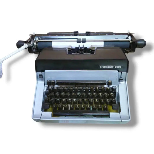 Front view of Remington Hindi Typewriter, Indian typewriter by RR Typewriter Mart with Devanagari keyboard