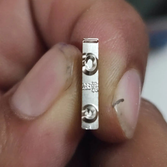 English Long Motion Typeface C replacement type slug set for typewriter repair restoration and typing institute maintenance