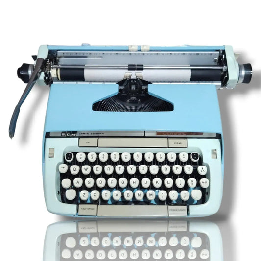 Smith Corona Classic 12 Typewriter – Front view of vintage typing machine with carry case | RR Typewriter Mart