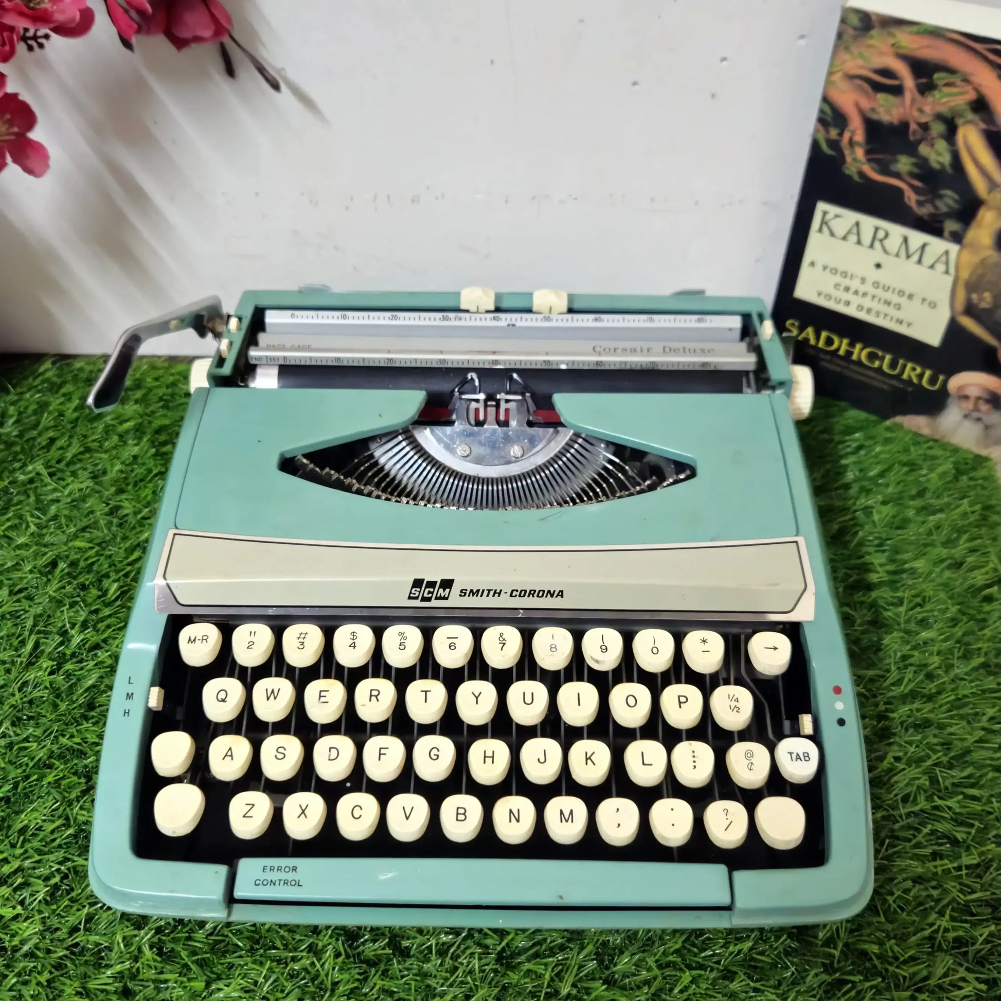 Manual English Typewriter by Smith Corona, portable England typewriter sold by RR Typewriter Mart typewriter store