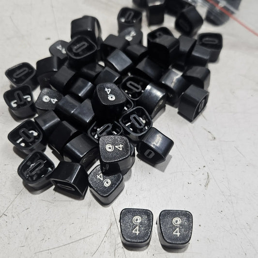 Black Godrej English 4 typewriter loose keytops for manual typewriter repair, restoration and typing machine spare parts