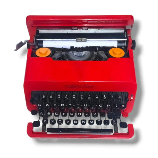 Olivetti Valentine typewriter - iconic Italian typewriter with a vibrant red design