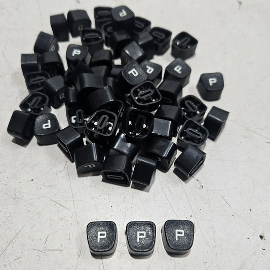 Black Godrej English P typewriter loose keytops for manual typewriter repair, restoration and typing machine spare parts