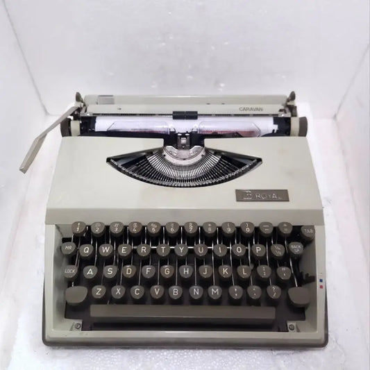 Royal Caravan Manual English Typewriter by RR Typewriter Mart portable imported typing machine