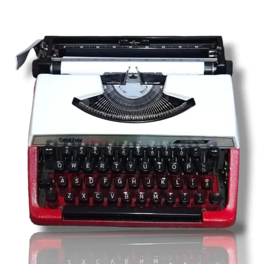 Brother Charger 11 portable typewriter front view vintage manual typewriter by RR Typewriter Mart