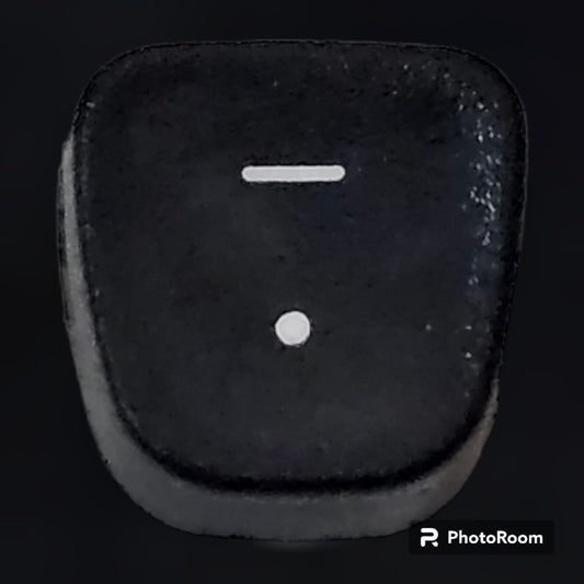 Black Godrej Prima Tamil typewriter dash keytop shown close up for manual typewriter repair and spare parts replacement