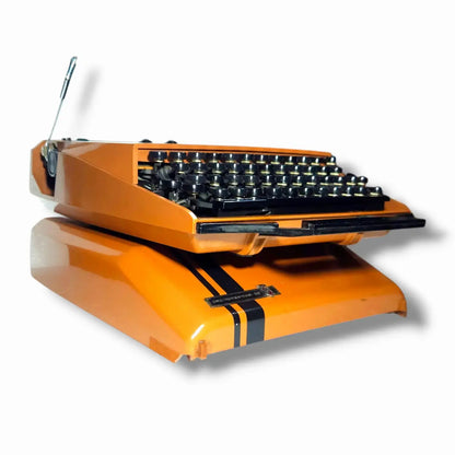 Buy manual English typewriter online orange Smith Corona typing machine RR Typewriter Mart