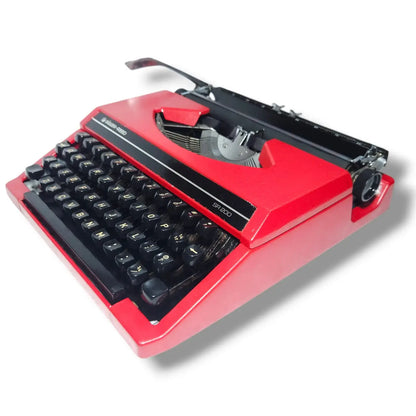 Silver Reed Cherry Red Typewriter
