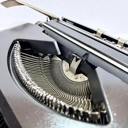 Hermes Baby Black Shadow black vintage typewriter, compact portable typing machine, RR Typewriter Mart in India